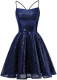 Sequined Evening Dress Strap A-Line Party Dress For Women（Processing time need 3-6 days）