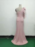 Beaded Lace Luxury Satin Evening Dress