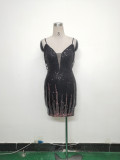 Women beaded sexy bodycon evening dress