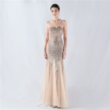 Plus Size Women Sequin Formal Party Maxi Evening Dress