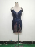 Women beaded sexy bodycon evening dress