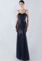 Plus Size Women Sequin Formal Party Maxi Evening Dress