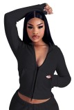 Women Elegant Hooded Top and PantTwo Piece Set