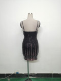 Women beaded sexy bodycon evening dress