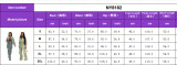 Women's Fashion Sexy Multi-Pocket Washed Denim Casual Top Pants Two-Piece Set