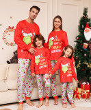 Letter Cartoon Monster Christmas Parent-Child Wear Printed Home Clothes Pajamas