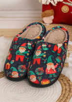 Santa Claus Slippers For Men And Women Autumn And Winter Cute Cartoon Home Non-Slip Couple Indoor Fleece Shoes Santa Claus Slippers For Men And Women Autumn And Winter Cute Cartoon Home Non-Slip Couple Indoor Fleece Shoes