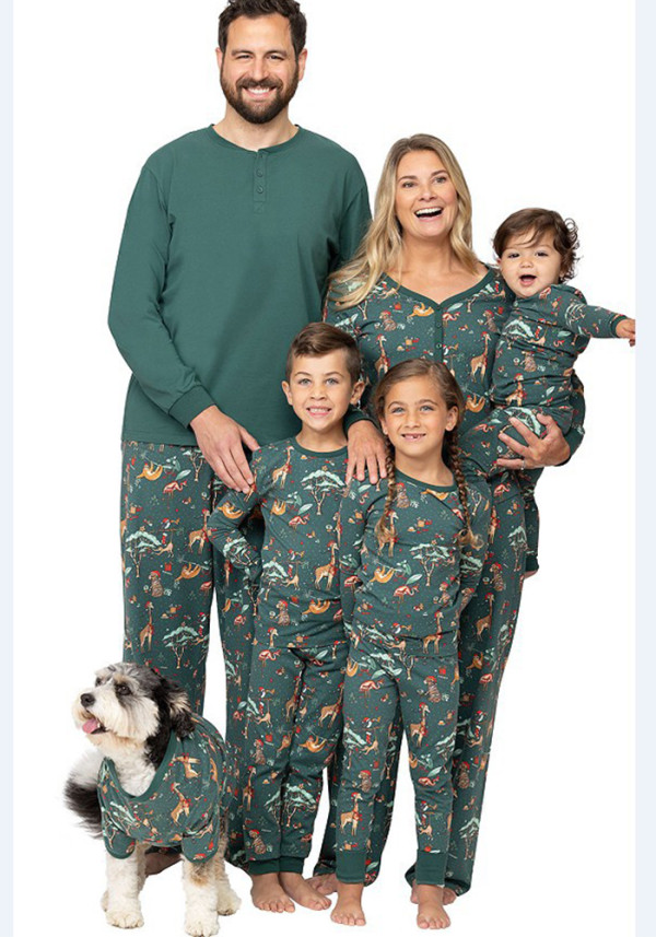 Parent-Child Outfit Spring And Autumn Mother And Child Christmas Pajamas