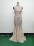 Plus Size Women Sequin Formal Party Maxi Evening Dress