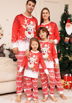 Cartoon Snowflake Deer Christmas Parent-Child Wear Printed Home Clothes Pajamas