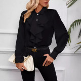 Autumn Fashion Ruffle Layered Shirt For Women
