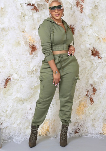 Autumn And Winter Women's Casual Hoodies Pants Two-Piece Set