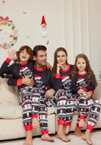 Letter Cartoon Snowflake Christmas Parent-Child Wear Printed Home Clothes Pajamas