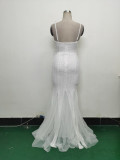 Plus Size Women Sequin Formal Party Maxi Evening Dress