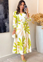 Autumn And Winter Long-Sleeved Elegant Chic Slim Waist Belt Women's Long Dress