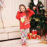 Letter Cartoon Monster Christmas Parent-Child Wear Printed Home Clothes Pajamas