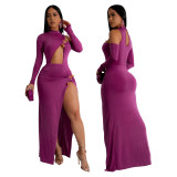 Women irregular sexy Top and skirt two-piece set