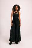 Women Embroidered Pleated Beach Holidays Strap Dress