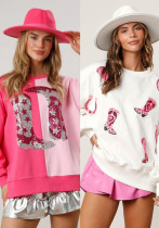 Women Sequin Boots Colorblock Top Women Sequin Boots Colorblock Top