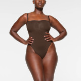 Women summer Solid sleeveless sexy suspender sports Bodysuit