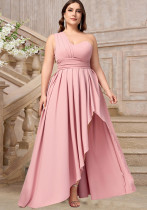 Plus Size Women's Pleated Slash Shoulder Chic Elegant Sexy Formal Party Dress Plus Size Women's Pleated Slash Shoulder Chic Elegant Sexy Formal Party Dress