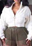 Women's Clothing Loose Long Sleeve Zipper High Collar Fashion Short Sweater
