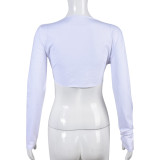 Autumn Women's Sexy Slim Crop Lace-Up Print Top
