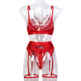 Red Valentine's Day Christmas Party Sexy Lingerie Three Or Four-Piece Set