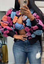 Women's Fashion Casual Jacquard Fleece Coat Women's Fashion Casual Jacquard Fleece Coat