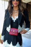 Autumn Winter Fashion Suits Loose Casual Dress Blazer Women's Two-Piece Set