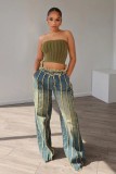 Women's Denim Patchwork Stretch Pants