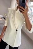 Autumn Winter Long Sleeves Casual Loose Fashion One-Button Coat For Women