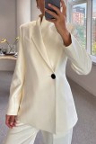 Autumn Winter Long Sleeves Casual Loose Fashion One-Button Coat For Women
