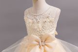 Girl beaded bow princess dress