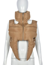 Women winter hollow irregular sleeveless vest Women winter hollow irregular sleeveless vest