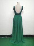 Women Beaded Beaded Sequin Evening Dress