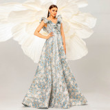 Women Sleeveless V-Neck Sexy Formal Party Evening Dress
