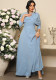 Women Abaya Neckline Beaded Diamond Strip Shawl Collar Muslim Robe