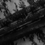 Men's See-Through long-sleeved lace shirt