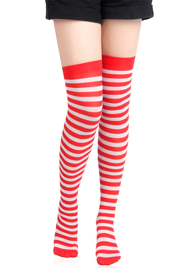 Striped Christmas stockings Halloween socks