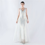 Sexy Rhinestone Chain Sequins Evening Dress