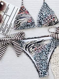 Leopard Printed Bikini Women Two Pieces Swimsuit