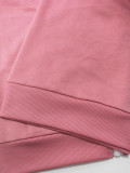 Spring, Autumn And Winter Women's Fashion Solid Color Hooded Top Pants Casual Set