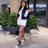 Women Winter Fashion Trend Pu Leather Cotton-Padded Vest