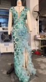 Women Sexy Sequin Sleeveless V-Neck Formal Party Maxi Evening Dress