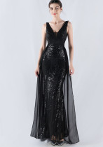 Elegant Sequin Rhinestone Chain Evening Dress Elegant Sequin Rhinestone Chain Evening Dress