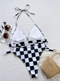 Plaid Printed Bikini Women Two Pieces Swimsuit