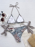 Leopard Printed Bikini Women Two Pieces Swimsuit