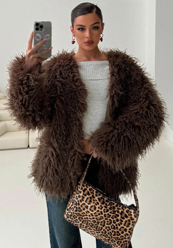 Fashion Faux Fur Coat Women's Jacket
