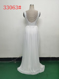 Elegant Sequin Rhinestone Chain Evening Dress